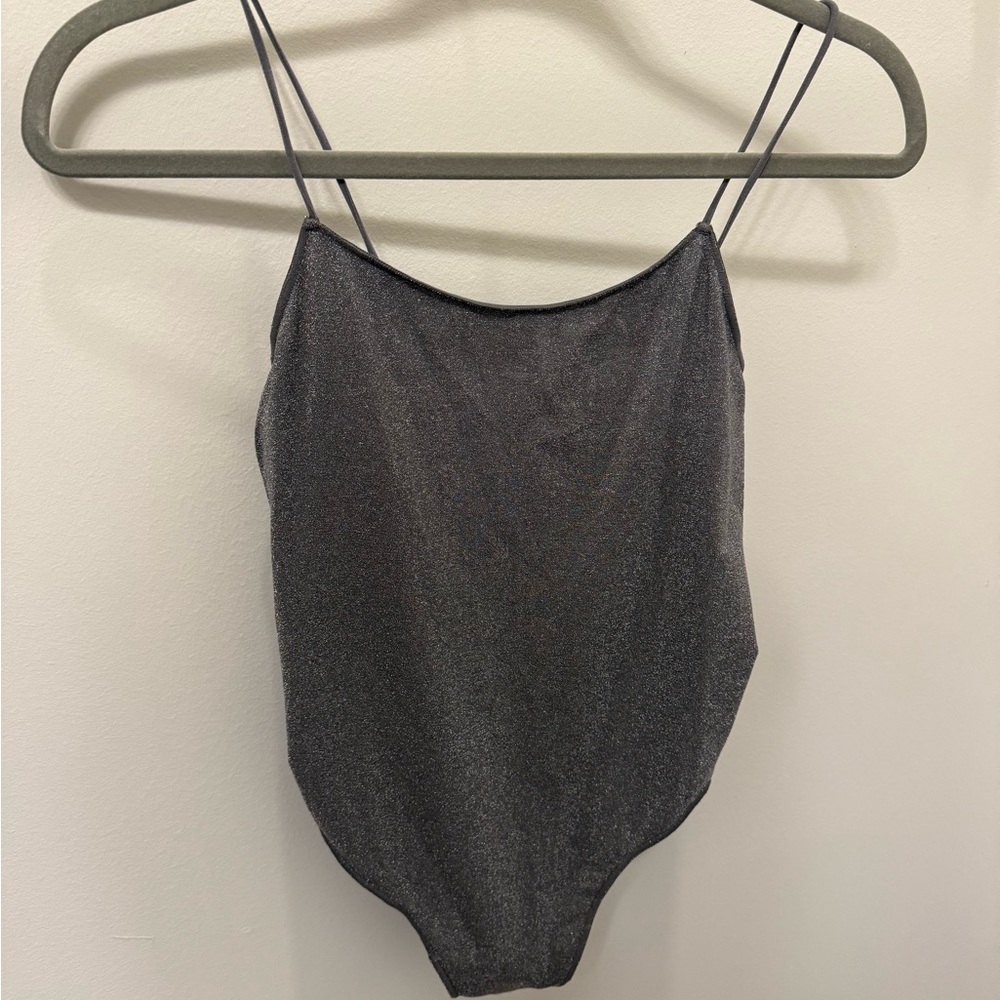 Zara Shimmering Silver Top